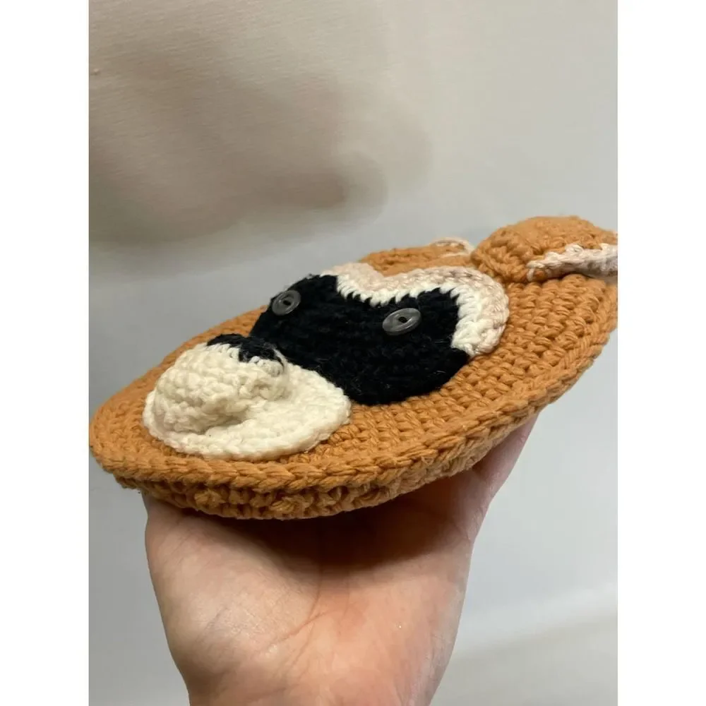 Handmade crochet racoon
